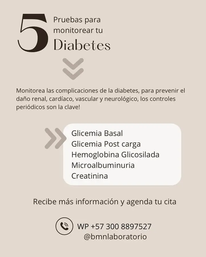 Mantente al dia con tu diabetes en el laboratorio clínico Betty Mercado Niebles en Santa Marta